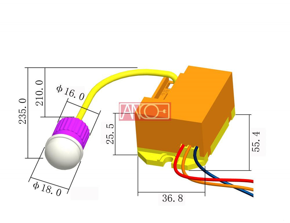 ANCO mini infra mozgásérzékelő 120°/360°, fehér