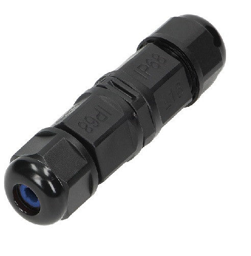 ANCO IP68 kábelösszekötő 3x0,75–3x1,5 mm² kábelhez, 16 A, kültéri, fekete
