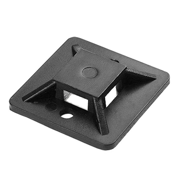 ANCO öntapadós kábelkötegelő tartó 20 x 20 mm, fekete, 50 db