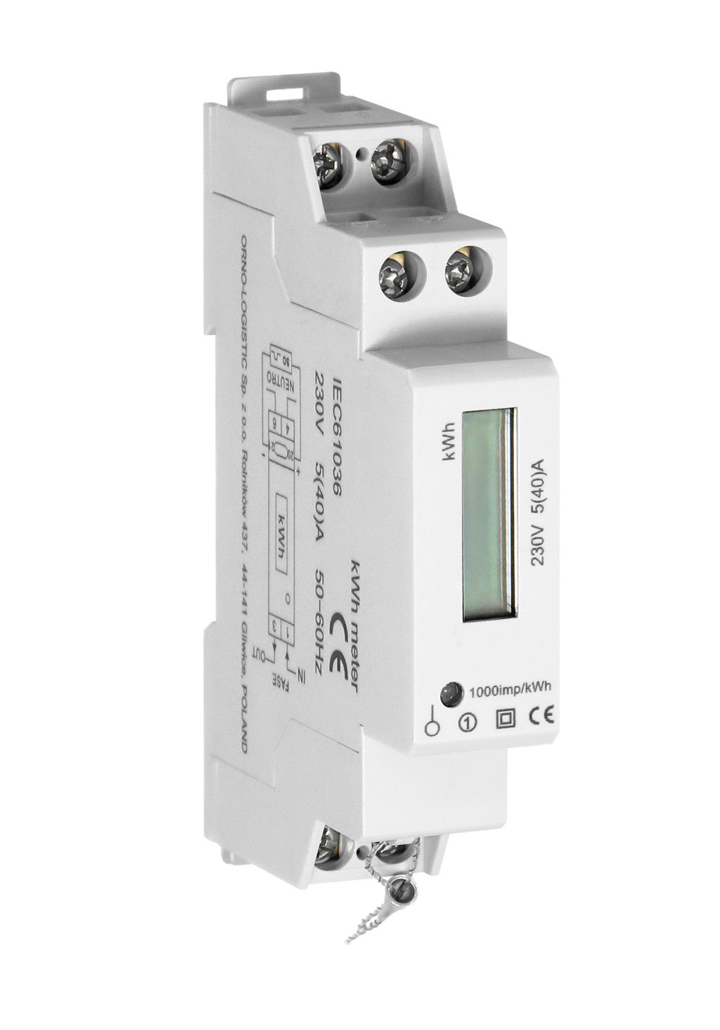 ANCO 1 fázisú digitális almérő, 0,25–40 A, DIN sínre, 1 modul