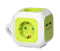 ANCO Cube asztali elosztó 4-es + USB, citromsárga