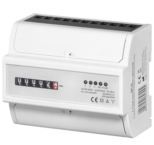 ANCO 3 fázisú elektromechanikus almérő, 3 x 20 (100) A, DIN sínre, 7 modul