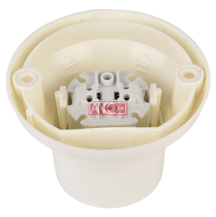 ANCO oldalfali/mennyezeti talpas foglalat, E27, 60 W, fehér