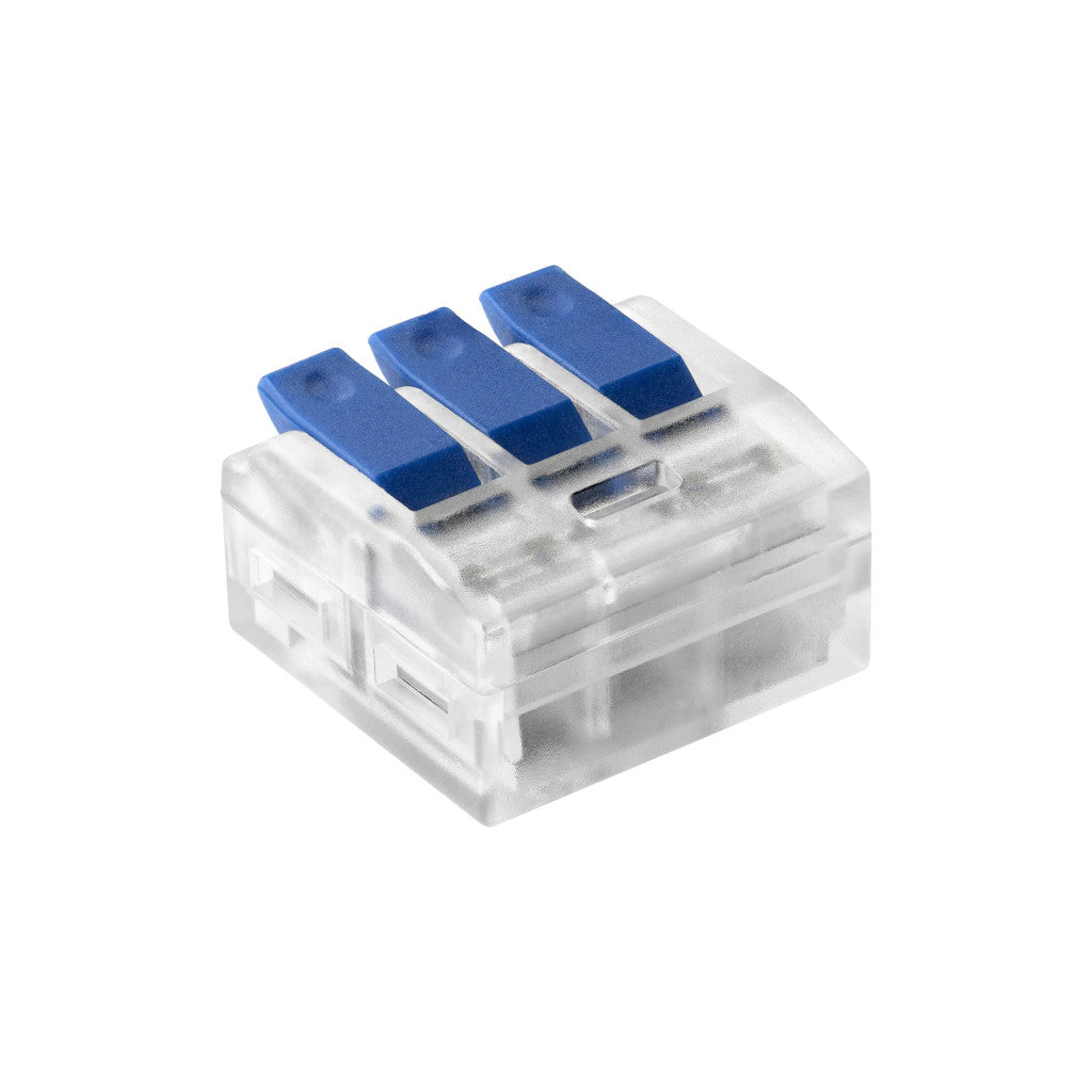 ANCO 3 pólusú vezetékösszekötő, oldható, 3 x 0,75–4 mm², 32 A, 450 V, átlátszó, 6 db