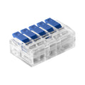 ANCO 5 pólusú vezetékösszekötő, oldható, 5 x 0,75–4 mm², 32 A, 450 V, átlátszó, 4 db
