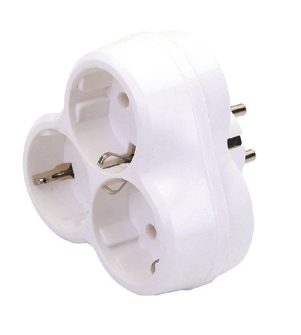 ANCO 3-as földelt hálózati elosztó, 16 A, 3500 W, IP20, fehér