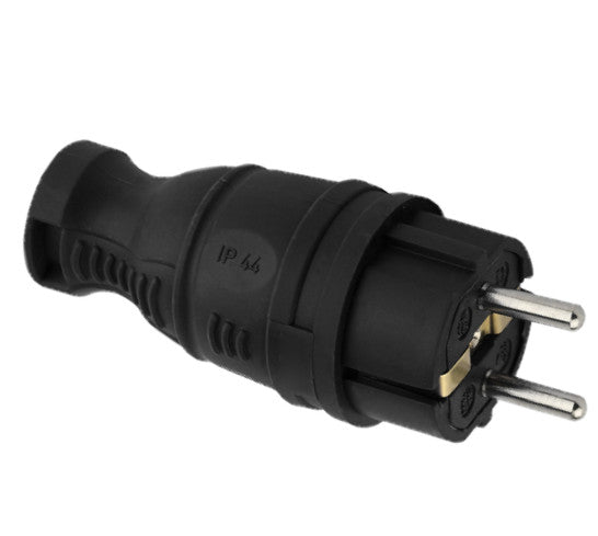 ANCO földelt gumi dugvilla, 16 A, 250 V, IP44, fekete