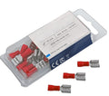 ANCO szigetelt rátolható csúszóhüvely, 6,35 x 0,8 mm, 1,5 mm², piros, 25 db