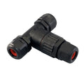ANCO IP68 T-elosztó kábelösszekötő sorkapoccsal, 5 pólusú, 1,0–2,5 mm², kültéri, fekete