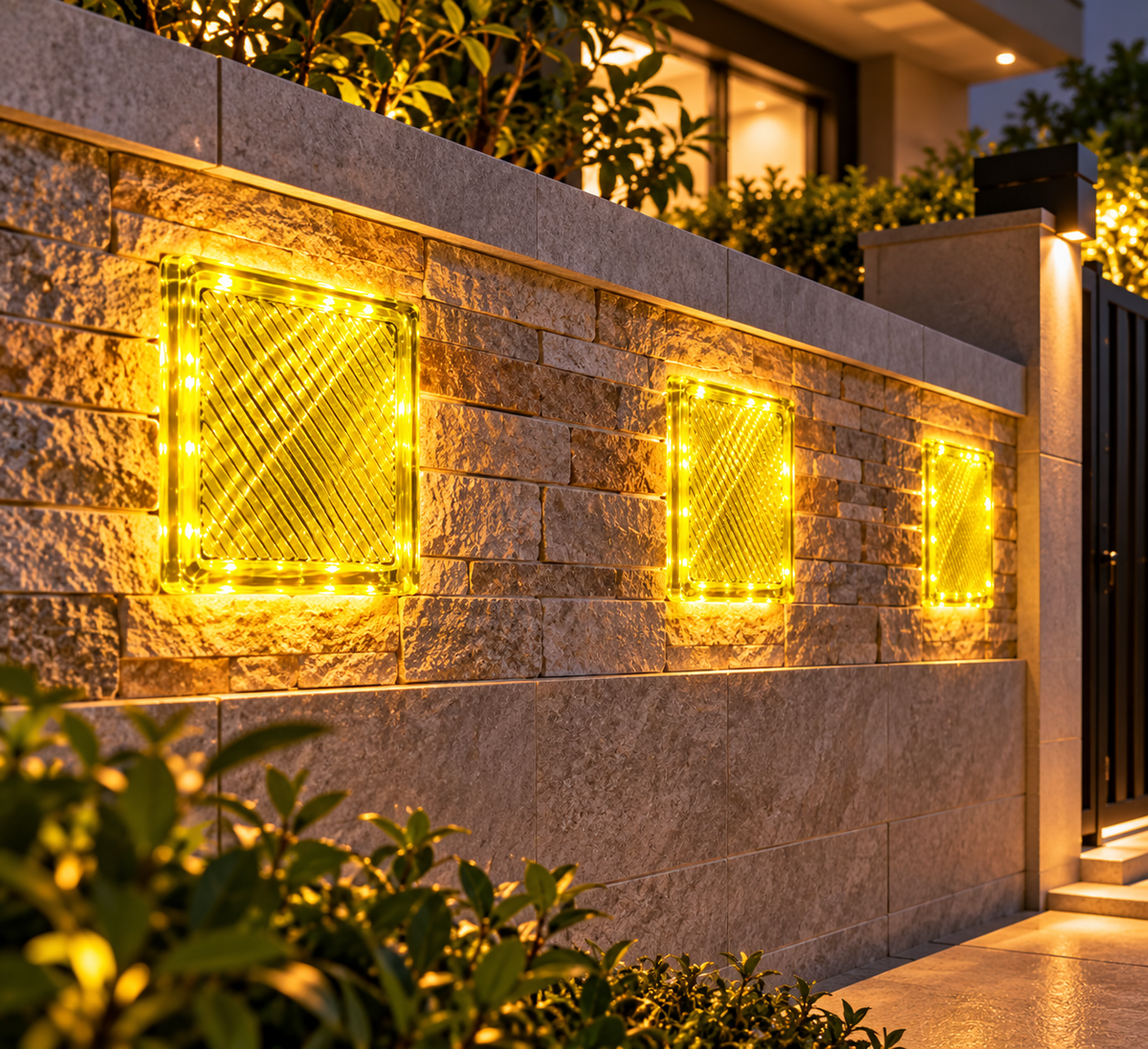 LED Crystalbrick kristálytégla lámpa – G10, 1×2 W, sárga