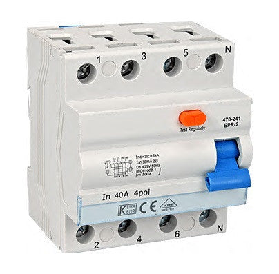 ANCO Fi relé 4P, 40 A, 30 mA, 6 kA