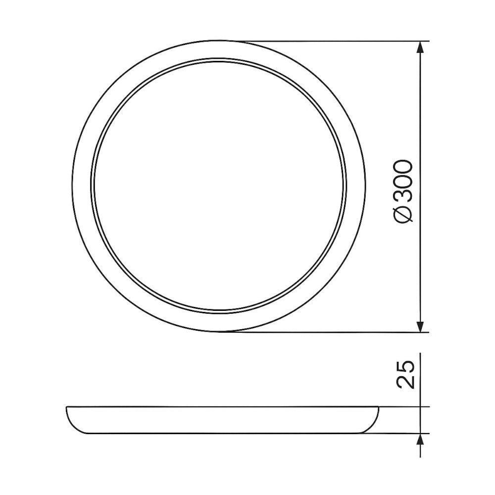 SMALUX CD0300-AM-TW-DP LED mennyezeti lámpa – 25 W, 2125–2375 lm, WW/NW/CW
