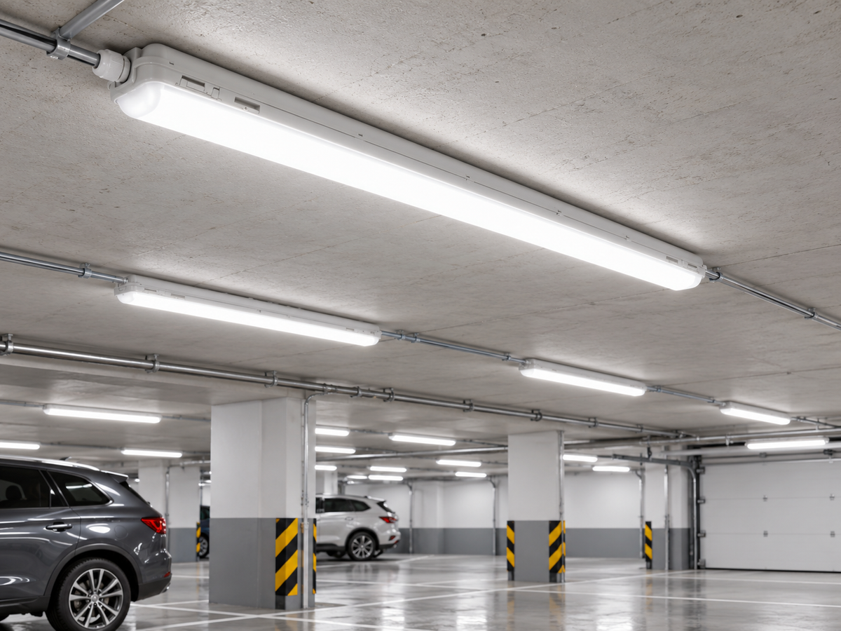 FL7556H2 (EM) LED dust- and moisture-proof luminaire with emergency function – 56 W, 6100 lm, 1500 mm, 4000 K, IP65