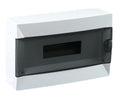 ANCO falon kívüli biztosítéktábla ajtóval, 1 x 12 modul, IP40, halogénmentes, fehér