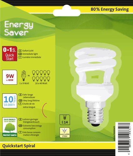 ELH/M-9W E14, 10000 hours, 2700K, Energy Saving Lamp