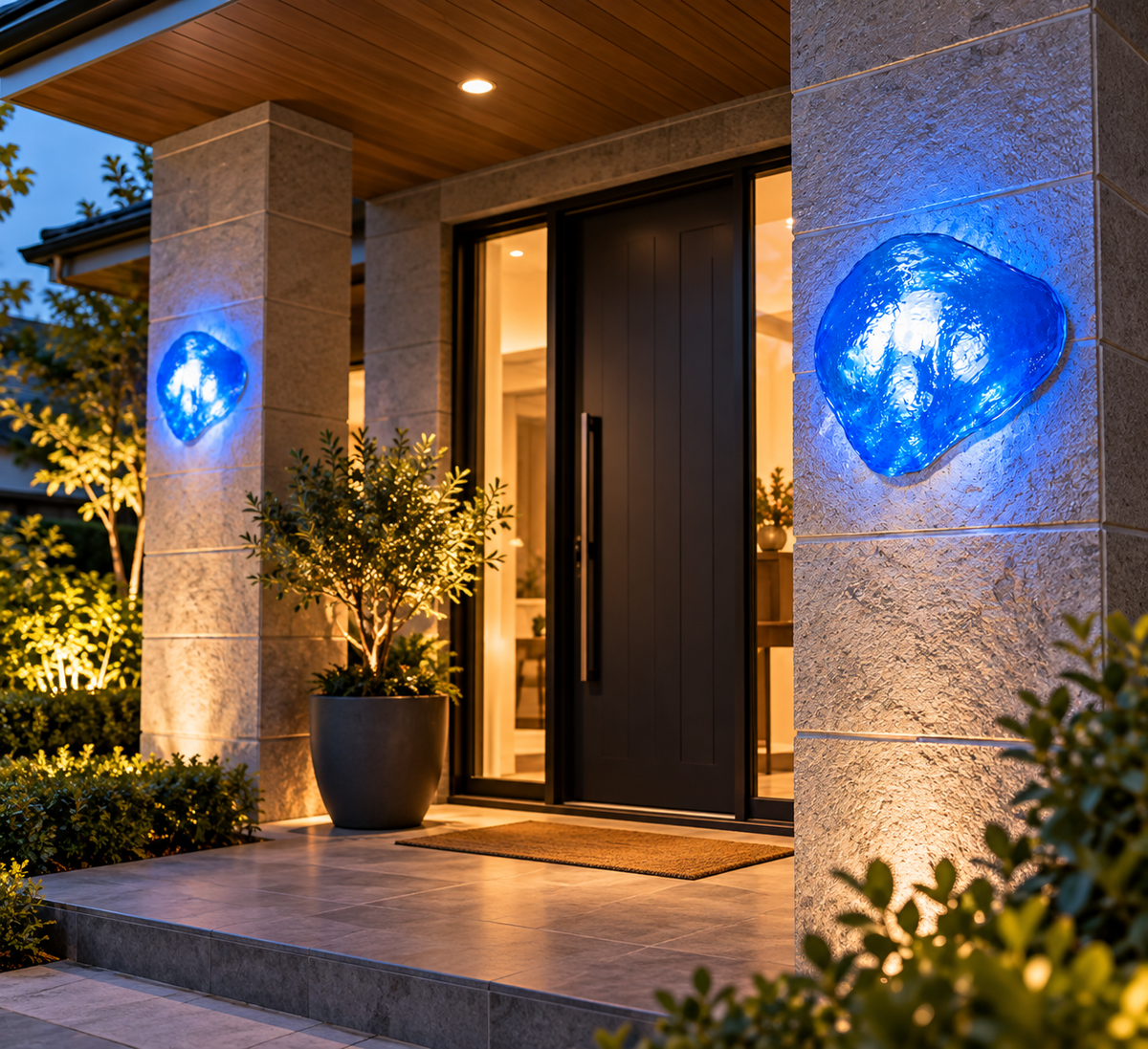 LED Icestone KIT-3 jégkő lámpa – 3×0,8 W LED-G12, kék, kültéri