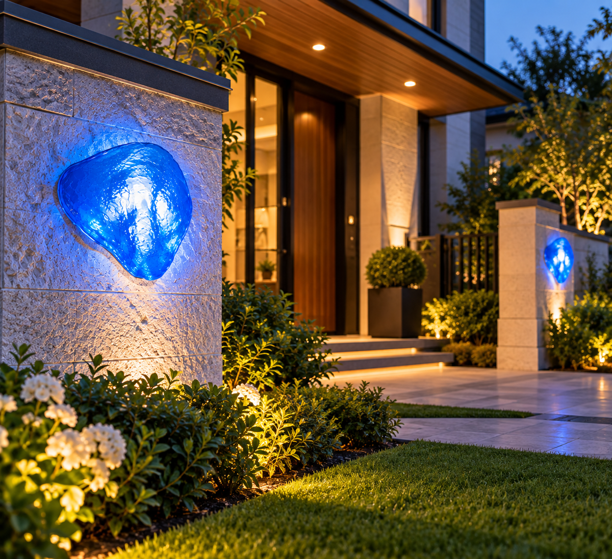 LED Icestone KIT-3 jégkő lámpa – 3×0,8 W LED-G12, kék, kültéri