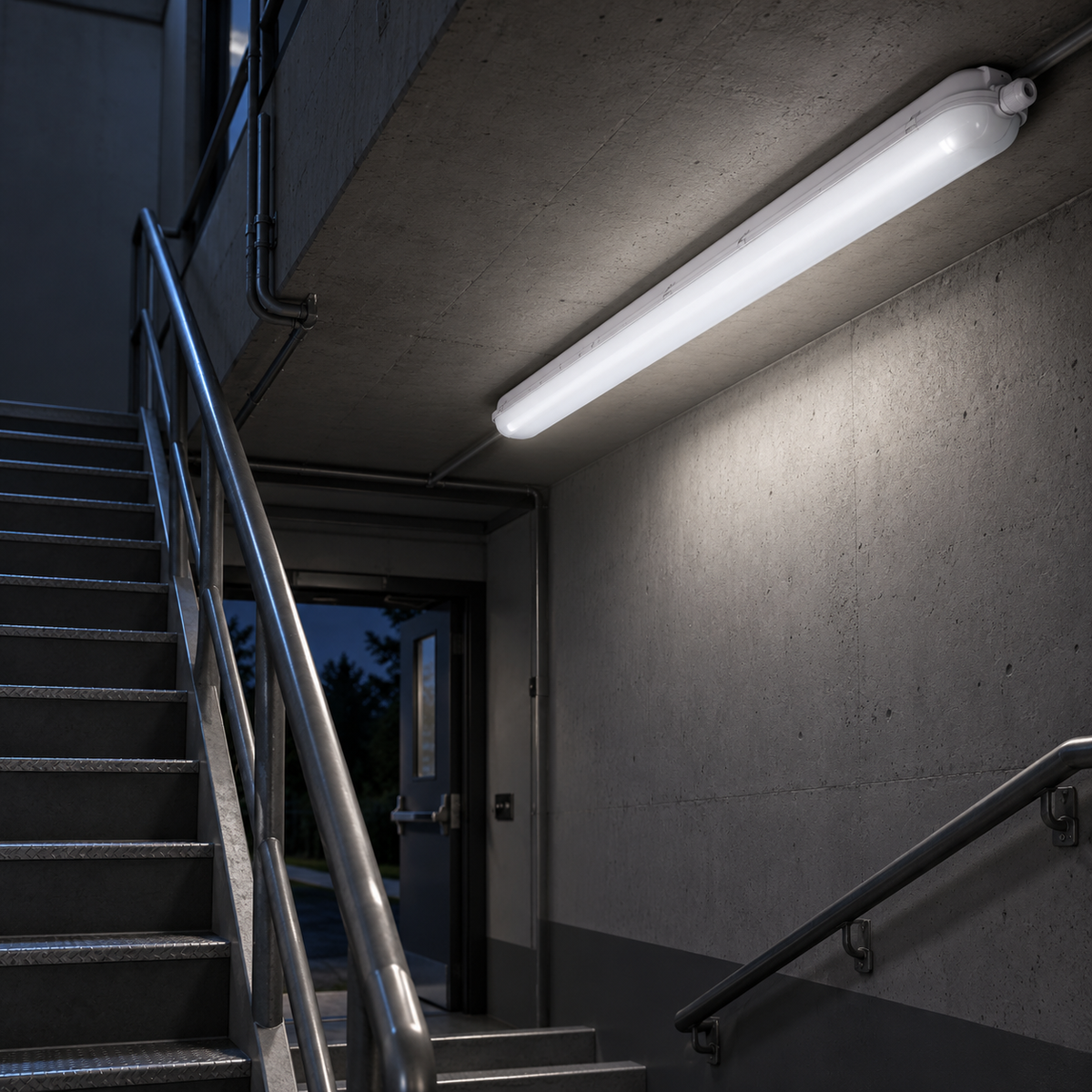 FL7556H2 (EM) LED-Feuchtraumleuchte mit Notlichtfunktion – 56 W, 6100 lm, 1500 mm, 4000 K, IP65