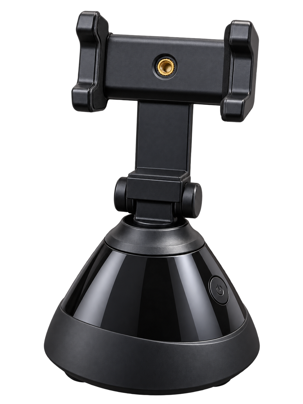 Fekete automata arckövető telefontartó okostelefonnal