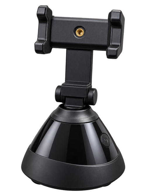 Fekete automata arckövető telefontartó okostelefonnal
