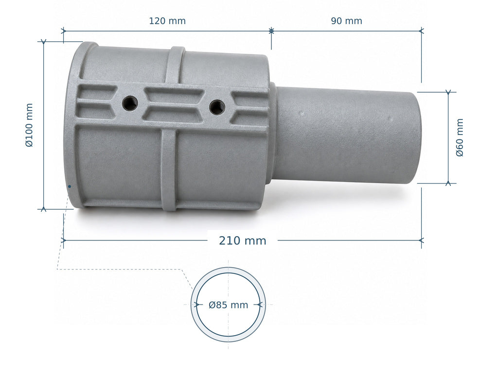 Landlite 12OT841 szerelőadapter méretrajz
