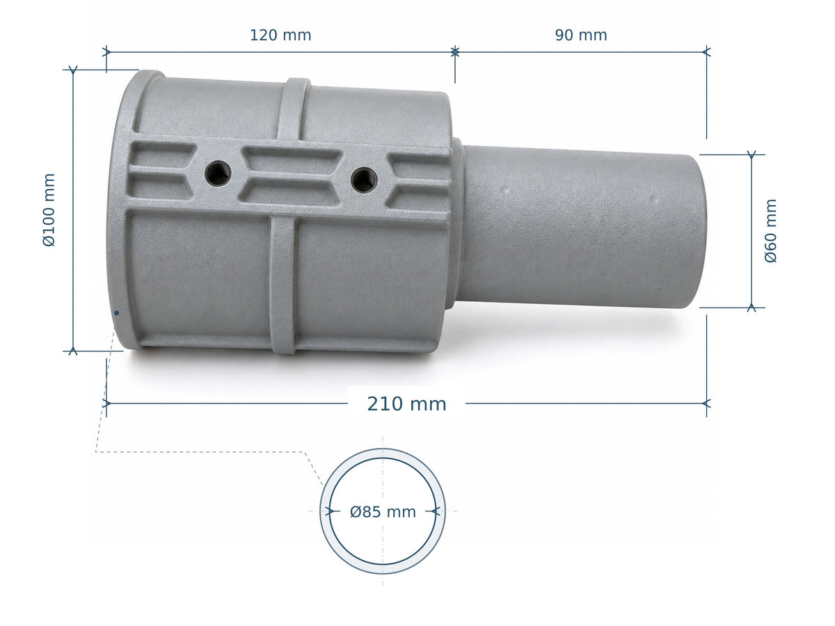 Landlite 12OT841 szerelőadapter méretrajz
