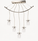 LANDLITE V2056/5C függesztett lámpa – 5 × G9, antik bronz